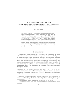 ON A GENERALIZATION OF THE CARTWRIGHT