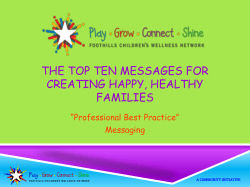 Top 10 messages - Foothills Children`s Wellness Network