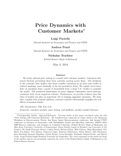 Price Dynamics with Customer Markets