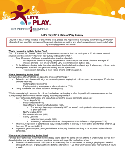 Let`s Play 2016 State of Play Survey