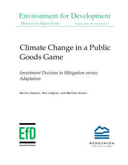 Climate Change in a Public Goods Game