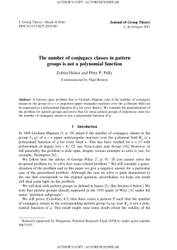The number of conjugacy classes in pattern groups is not a