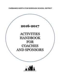 2016-2017 activities handbook for coaches and sponsors