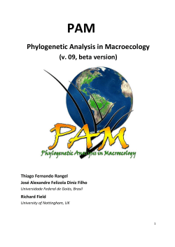 PAM Phylogenetic Analysis in Macroecology - ecoevol