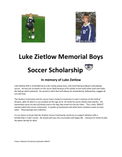 Luke Zietlow Scholarship application