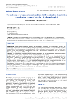 The outcome of severe acute malnutrition children admitted to