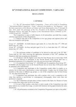 23rd INTERNATIONAL BALLET COMPETITION