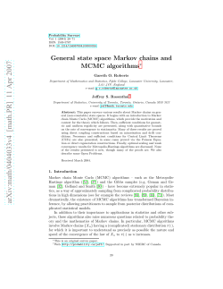General state space Markov chains and MCMC algorithms
