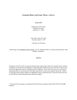 Economic History and Game Theory: a Survey
