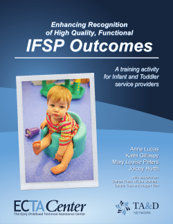Enhancing Recognition of High-Quality, Functional IFSP Outcomes