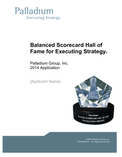 Balanced Scorecard Hall of Fame for Executing Strategy