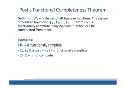 Post`s Functional Completeness Theorem
