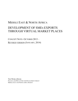 Development of SMEs Exports Through Virtual Market Place (Jordan