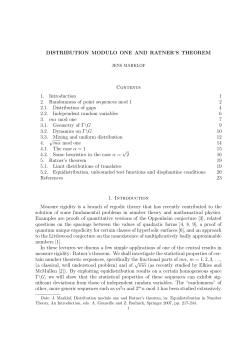 Distribution modulo one and Ratner`s theorem