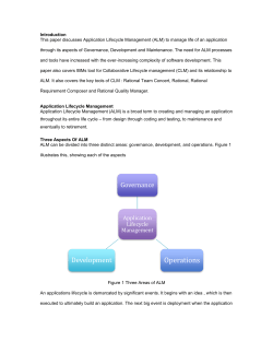 Lecture Notes on ALM, CLM, and the Jazz Platform