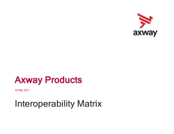 Axway Interoperability Matrix