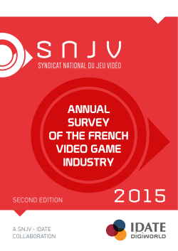annual survey of the french video game industry