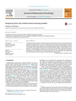 Empirical priors for reinforcement learning models