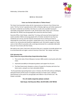 Broken Homes - Foster Care Association of Victoria