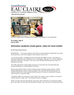 Animation students create game, video for local exhibit - UW
