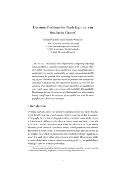 Decision Problems for Nash Equilibria in Stochastic - RWTH