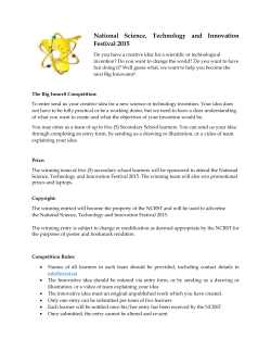 Information and Copetition Rules Big Innov8 Competition 2