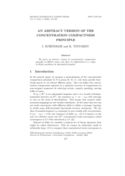 AN ABSTRACT VERSION OF THE CONCENTRATION