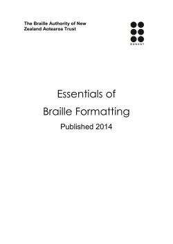 Braille formatting