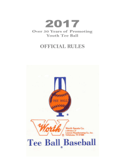 tee ball rulebook - Gospel Projects Youth Athletic