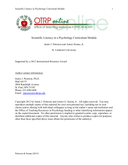 Designing a Survey Study - Society for the Teaching of Psychology