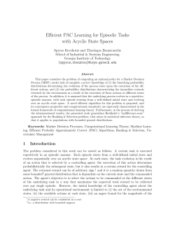 Efficient PAC Learning for Episodic Tasks with Acyclic State Spaces