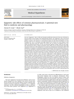 Epigenetic side-effects of common pharmaceuticals: A potential new