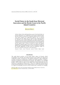 Social Choice in the South Seas: Electoral
