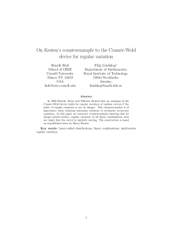 On Kesten`s counterexample to the Cram&eacute;r