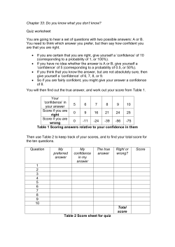 Quiz worksheet