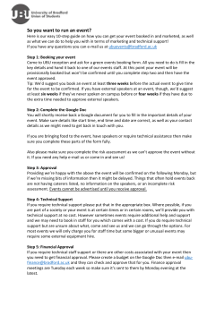 So you want to run an event? Here is our easy 10