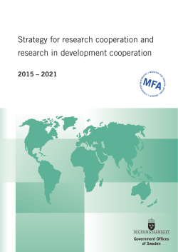 Swedish strategy for research cooperation and research in