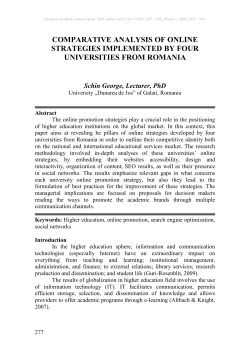comparative analysis of online strategies implemented by four