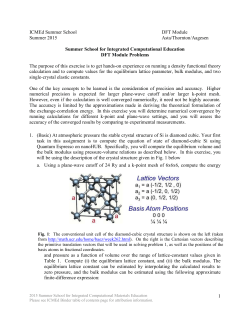 Assignment 2 - Summer School for Integrated Computational