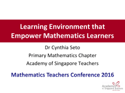 Learning Environment that Empower Mathematics Learners