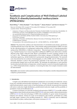 Synthesis and Complexation of Well-Defined Labeled Poly(N
