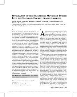 integration of the functional movement screen into the
