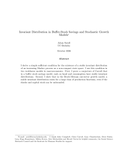 Invariant Distribution in Buffer"Stock Savings and Stochastic Growth
