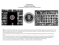 APUSH Madness Presidential Bracketology