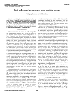 Foot and Ground Measurements Using Portable Sensors