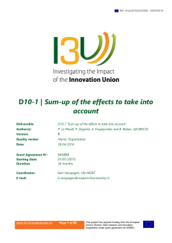 D10-1 | Sum-up of the effects to take into account
