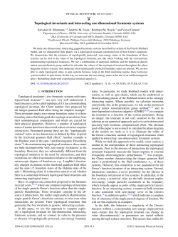 Topological invariants and interacting one