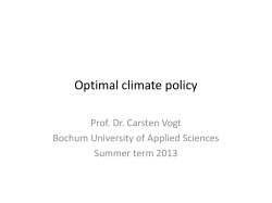 Optimal climate policy