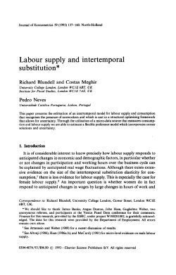 Labour supply and intertemporal substitution