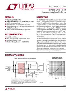 LTC1292/LTC1297 - Single Chip 12-Bit Data